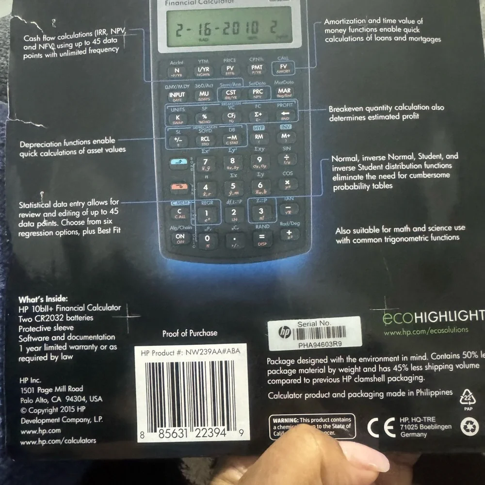 New financial calculator